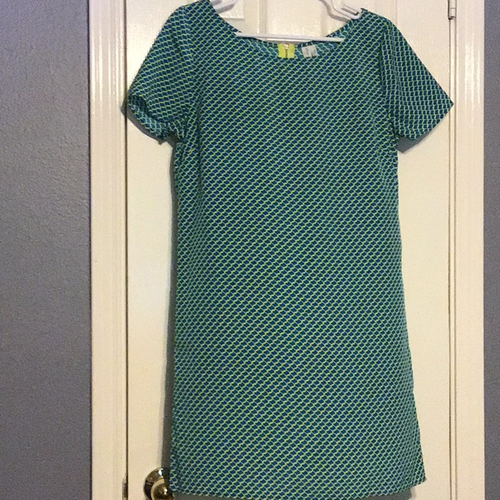 Short sleeve silk dress